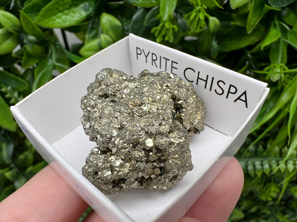 Peruvian Pyrite Cube: Natural Gold Mineral Specimen, Home Decor Stone (3/3.7cm