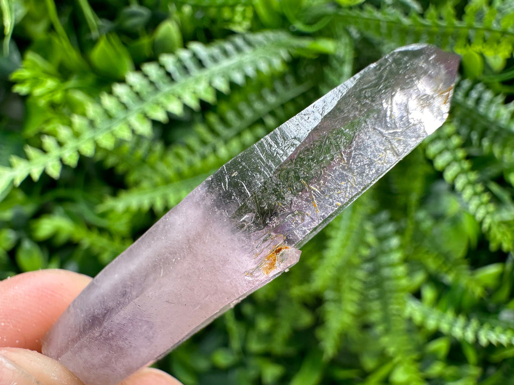 Amethyst Phantom Quartz Crystal, Chalcedony Chlorite Inclusions, Bulgaria