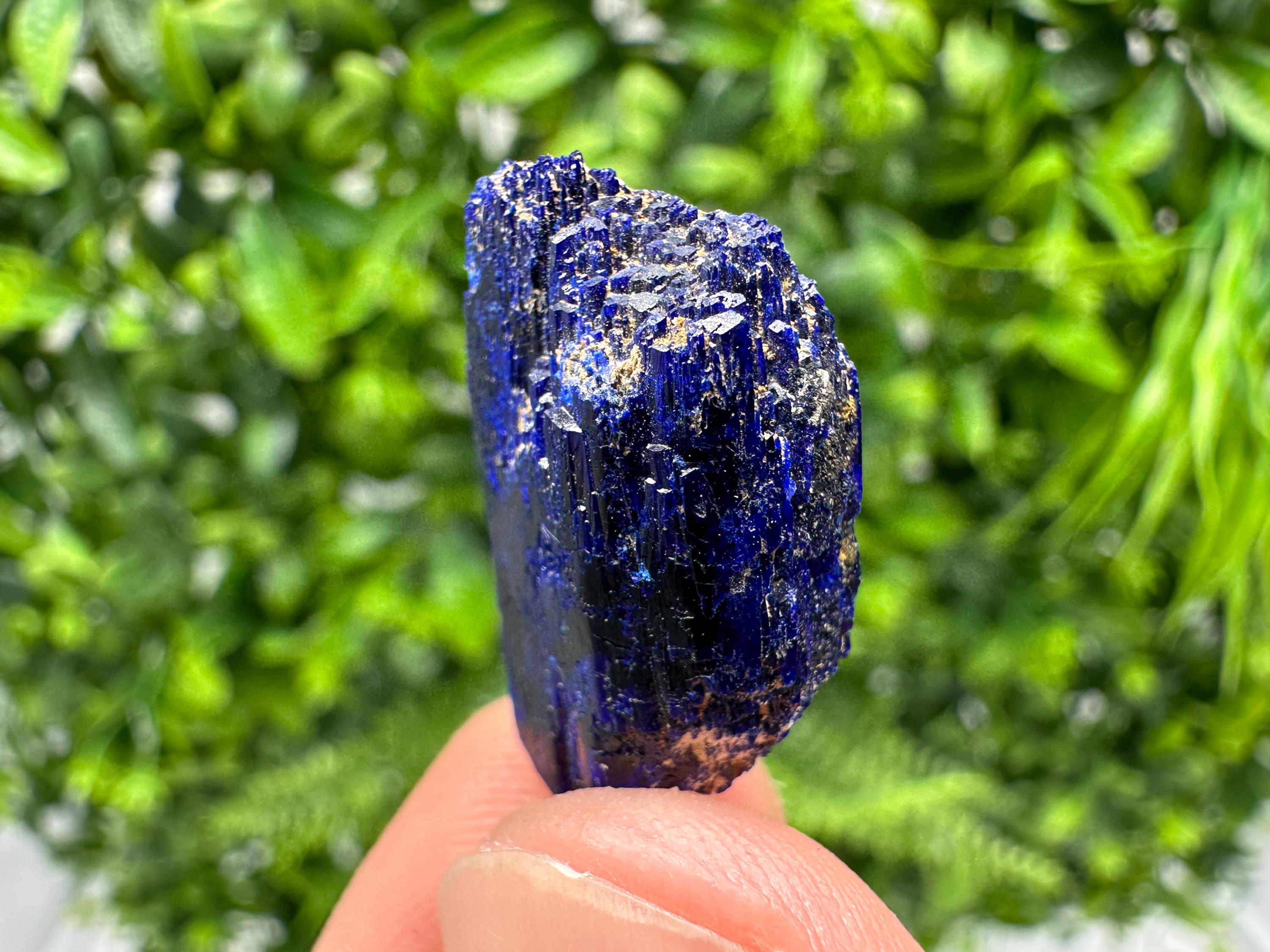 Crystallized Azurite-Kerrouchen,Morocco-Blue Azurite Specimen-High Quality Blue Azurite-Azurite Mineral Specimen, gemmy,lustrous of Azurite