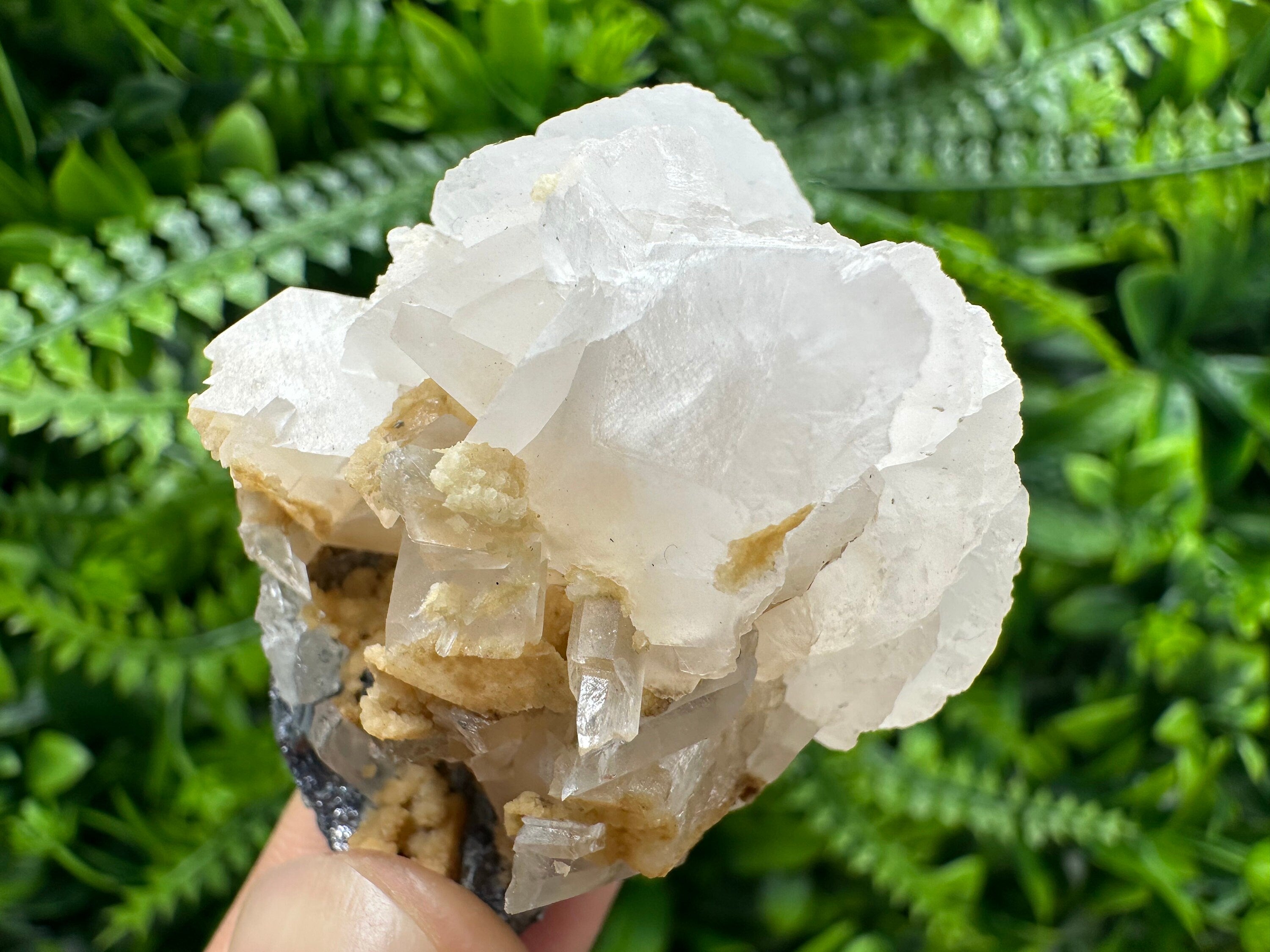 Krushev Dol Calcite on Quartz, Bulgaria Mineral Specimen