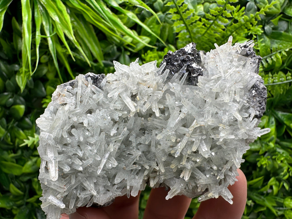 Chlorite Quartz Crystal Cluster, Bulgarian Mineral Specimen