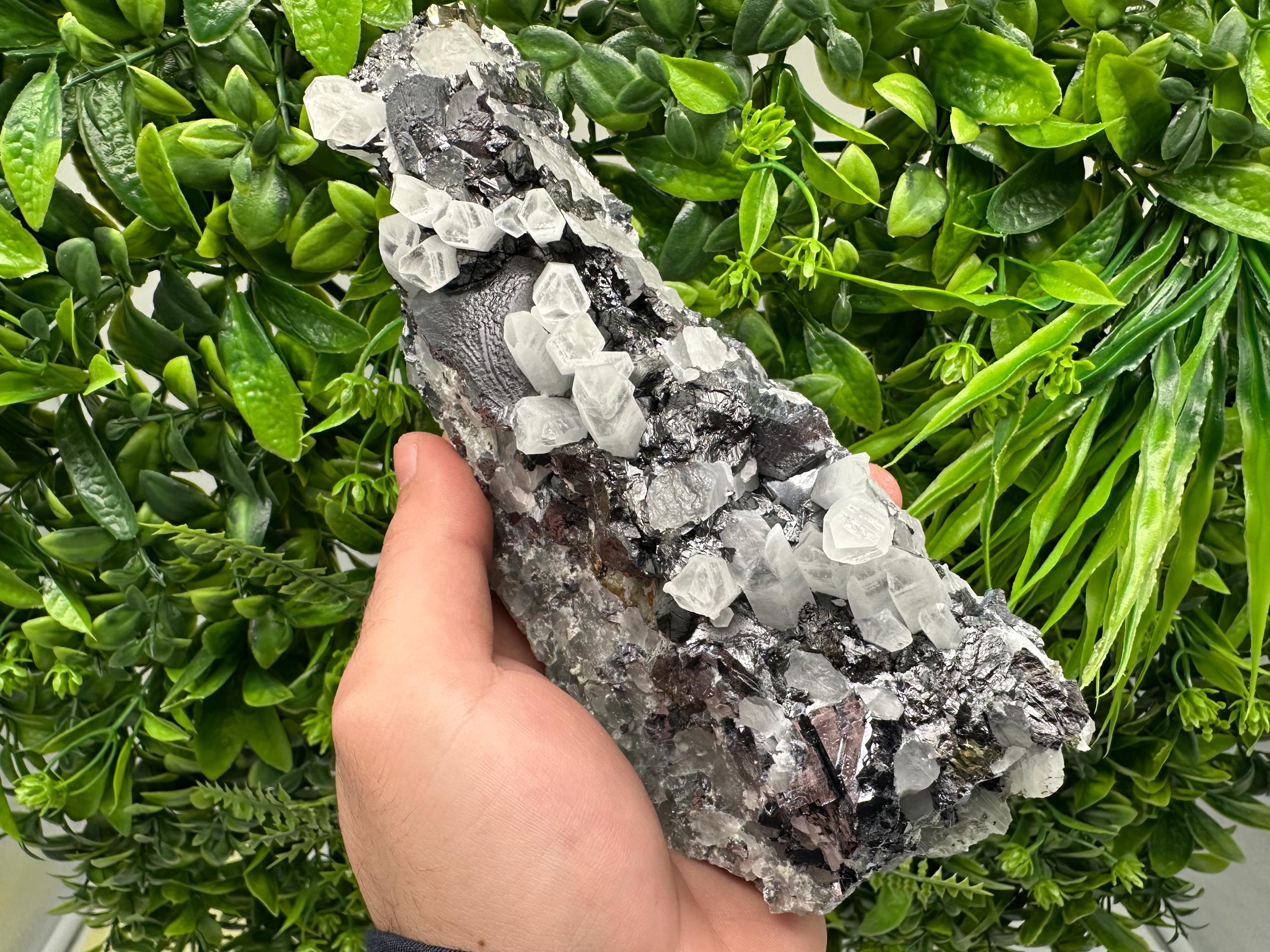 Galena,Sphalerite,Quartz Cluster, Borieva Mine, Bulgaria: Natural Mineral Decor