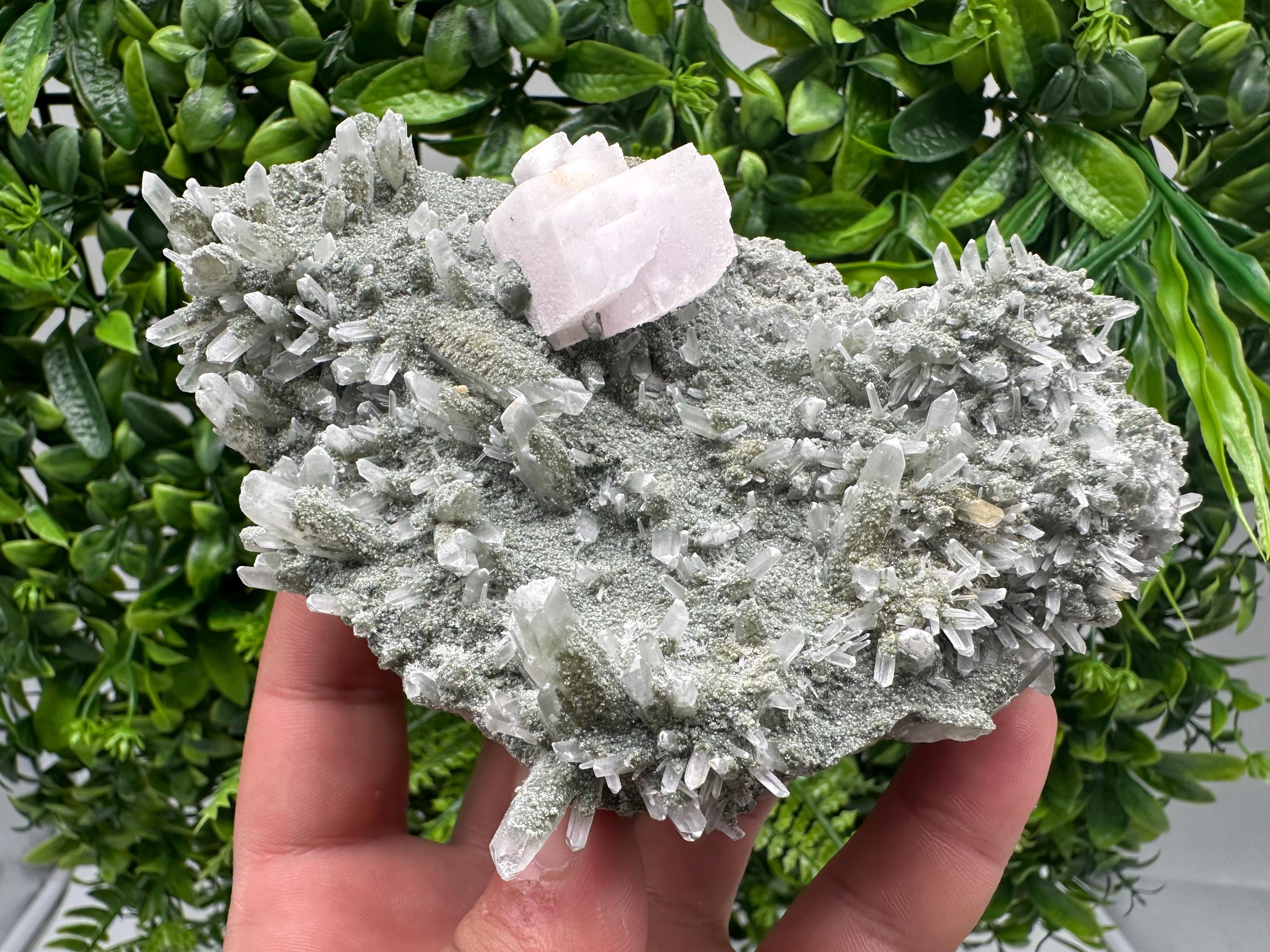 Calcite with Quartz: Natural Mineral Souvenir, Borieva Bulgaria