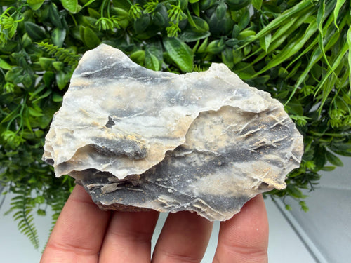 Blue Chalcedony Quartz with Chlorite Inclusions - Krushev Dol Mine Crystal