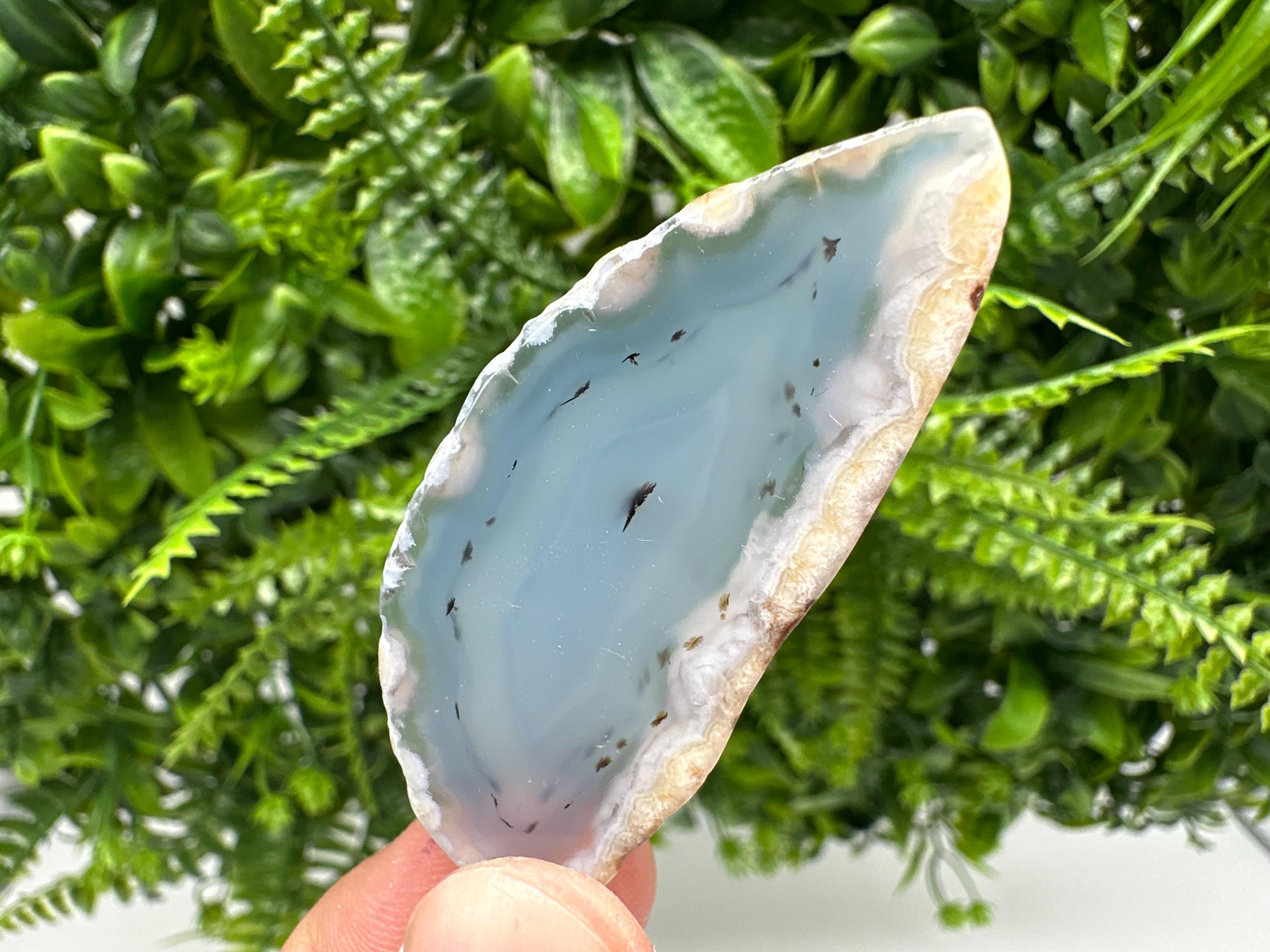 Agate Slice: Polished Quartz Crystal, Spiritual Healing Stone