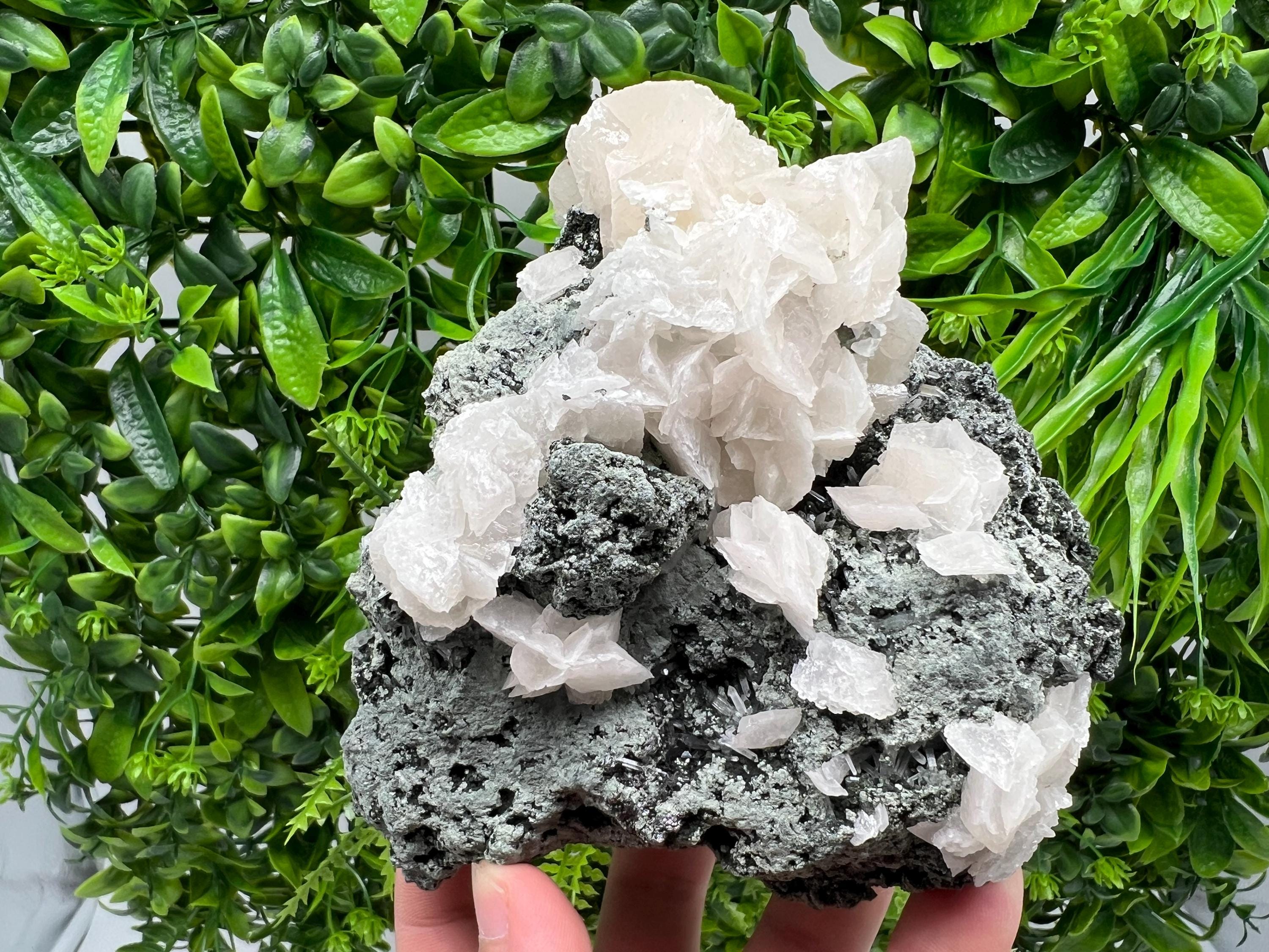 Calcite Quartz on Chlorite Matrix, Borieva Mine Mineral Specimen