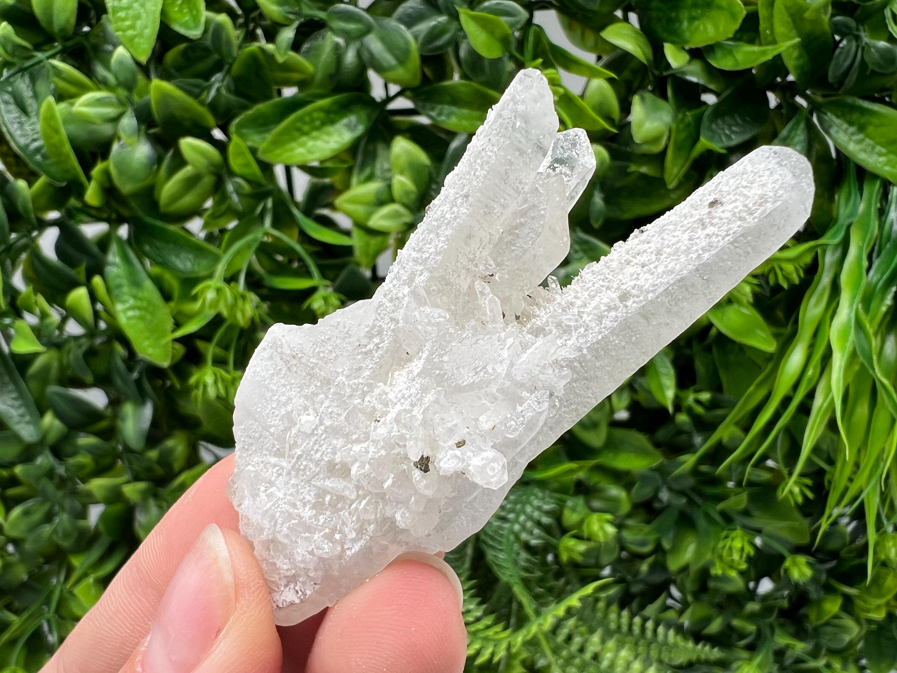 Transparent Quartz with Pyrite, Krushev Dol Mine Crystal, Bulgaria