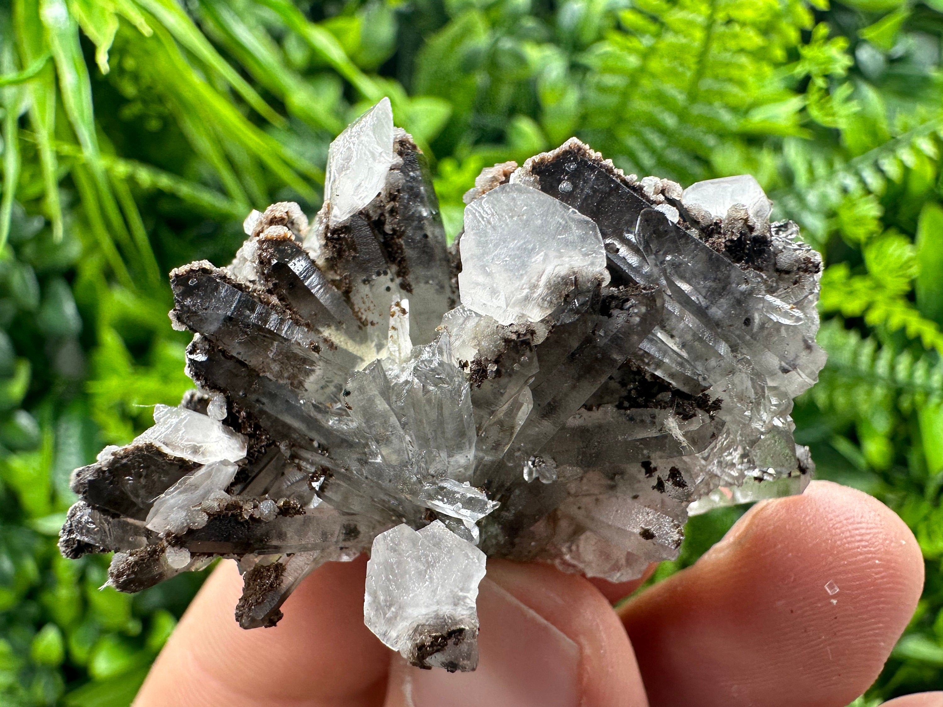 Quartz with Calcite Mineral Specimen, Bulgaria Crystal Decor