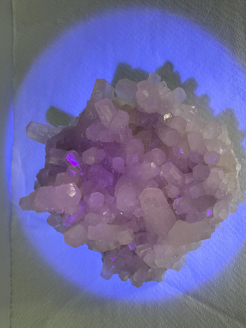 Calcite on Green Quartz: Djurcovo Mine, Bulgaria Healing Crystal