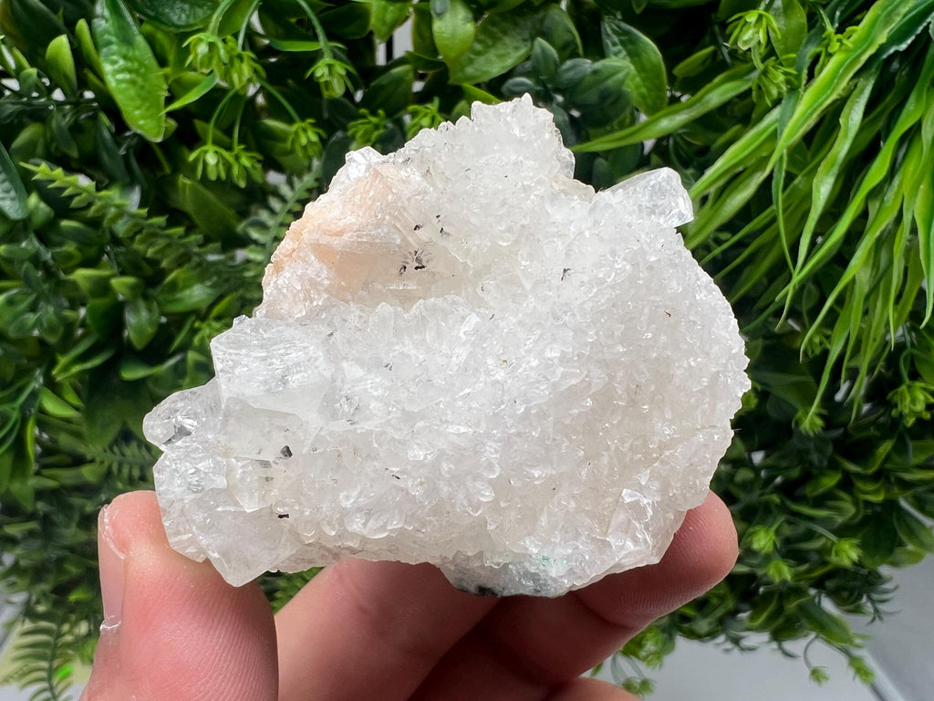 Apophyllite Stilbite on Chalcedony, Natural Mineral Specimen, India