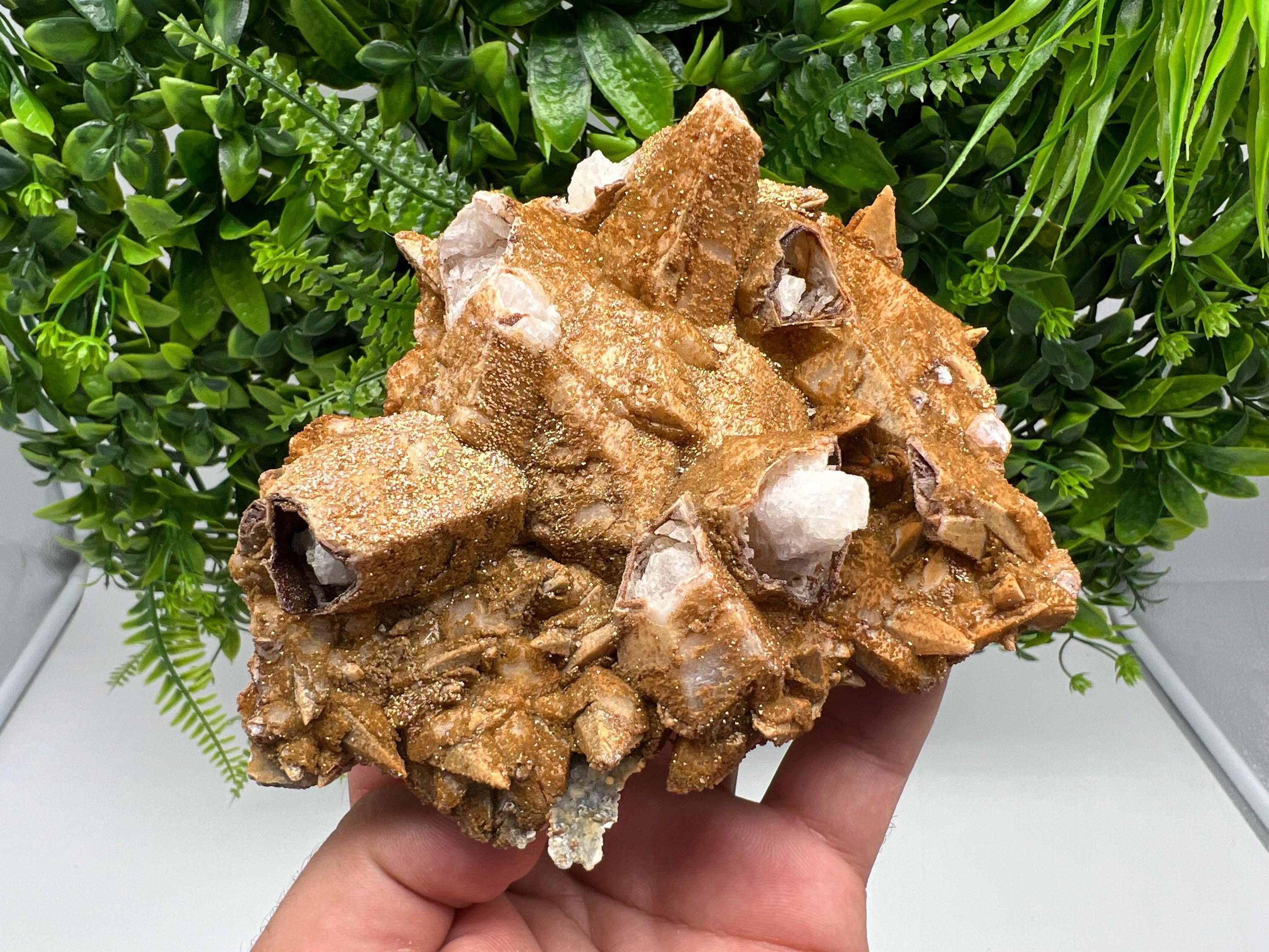 Stunning Brown Rhodochrosite on Calcite,Chalcedony,from Djurcovo mine,Bulgaria,natural collection mineral specimen,home decor crystal,gift