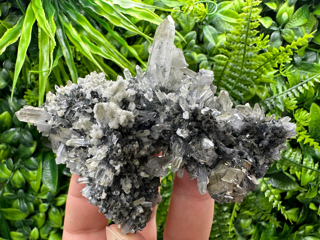 Quartz with Calcite and Pyrite, Borieva Mine, Bulgaria
