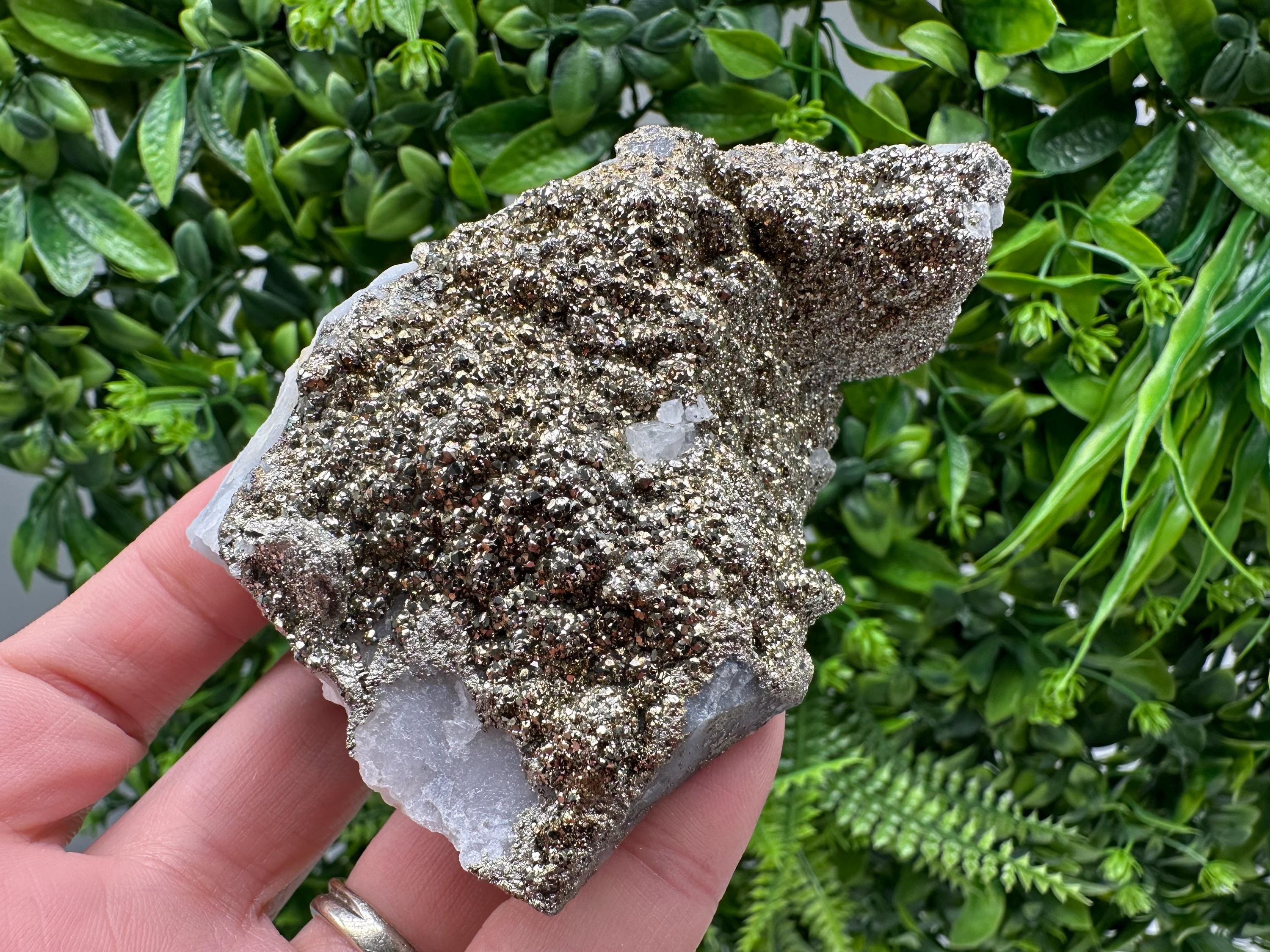 Marcasite Cluster on Chalcedony, Bulgaria Mineral Specimen