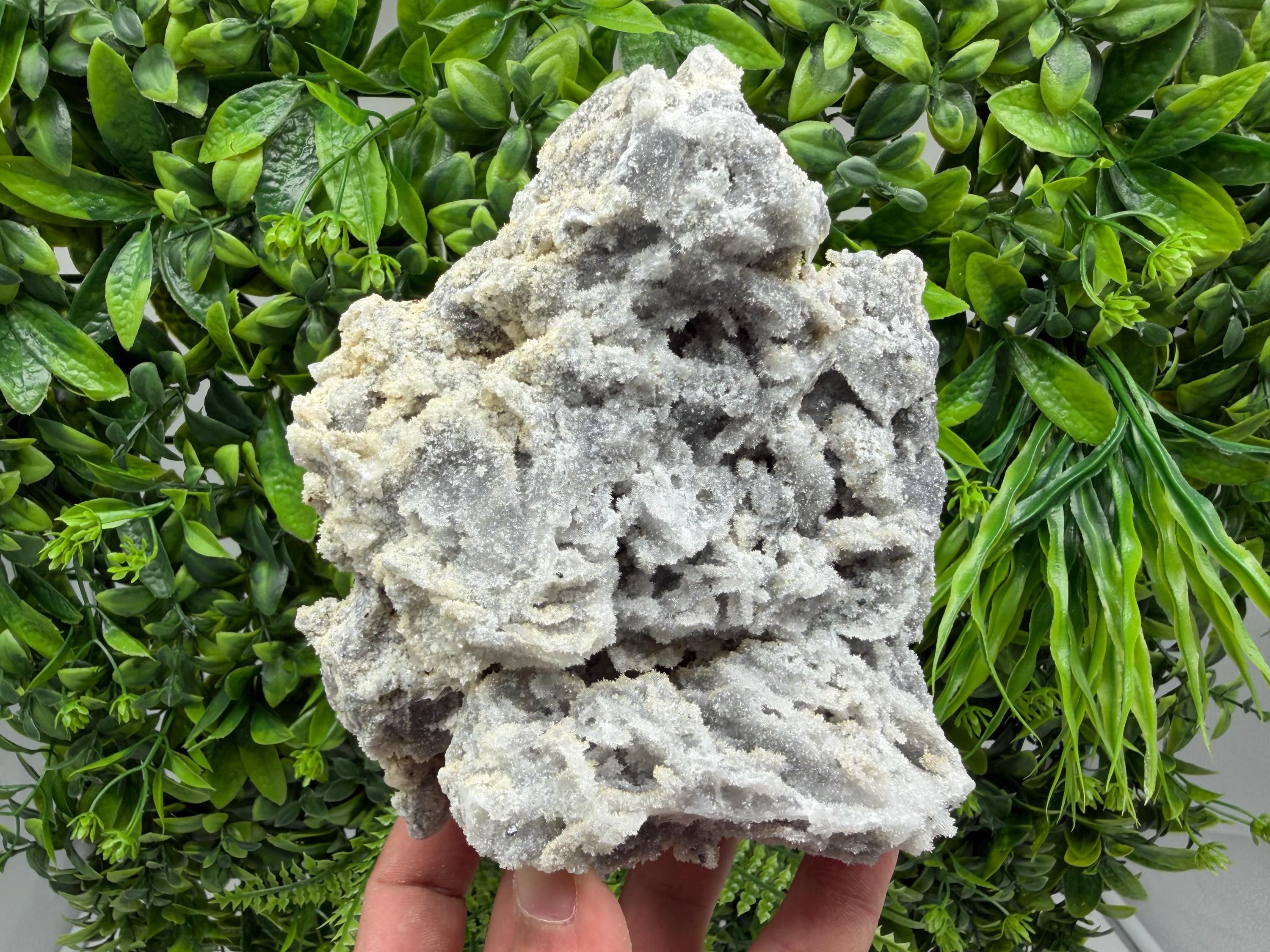 Chalcedony Quartz Cluster with Chlorite - Bulgaria Mineral Specimen