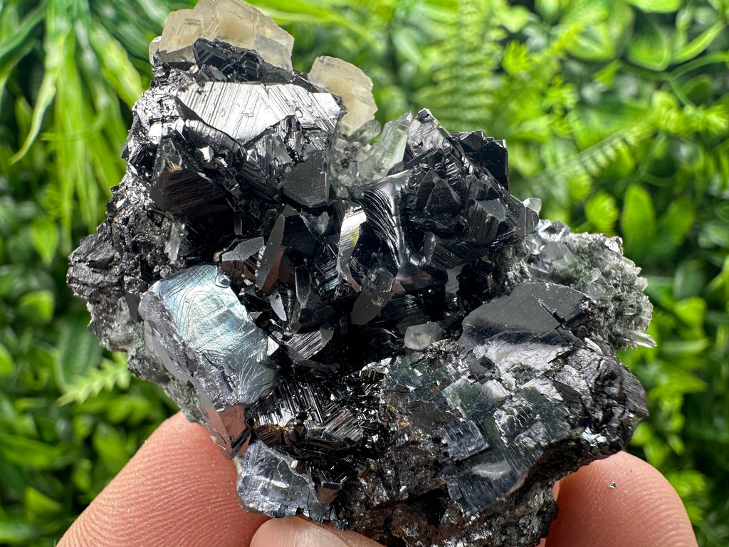 Sphalerite Galena Calcite Cluster, Borieva Mine Mineral Specimen