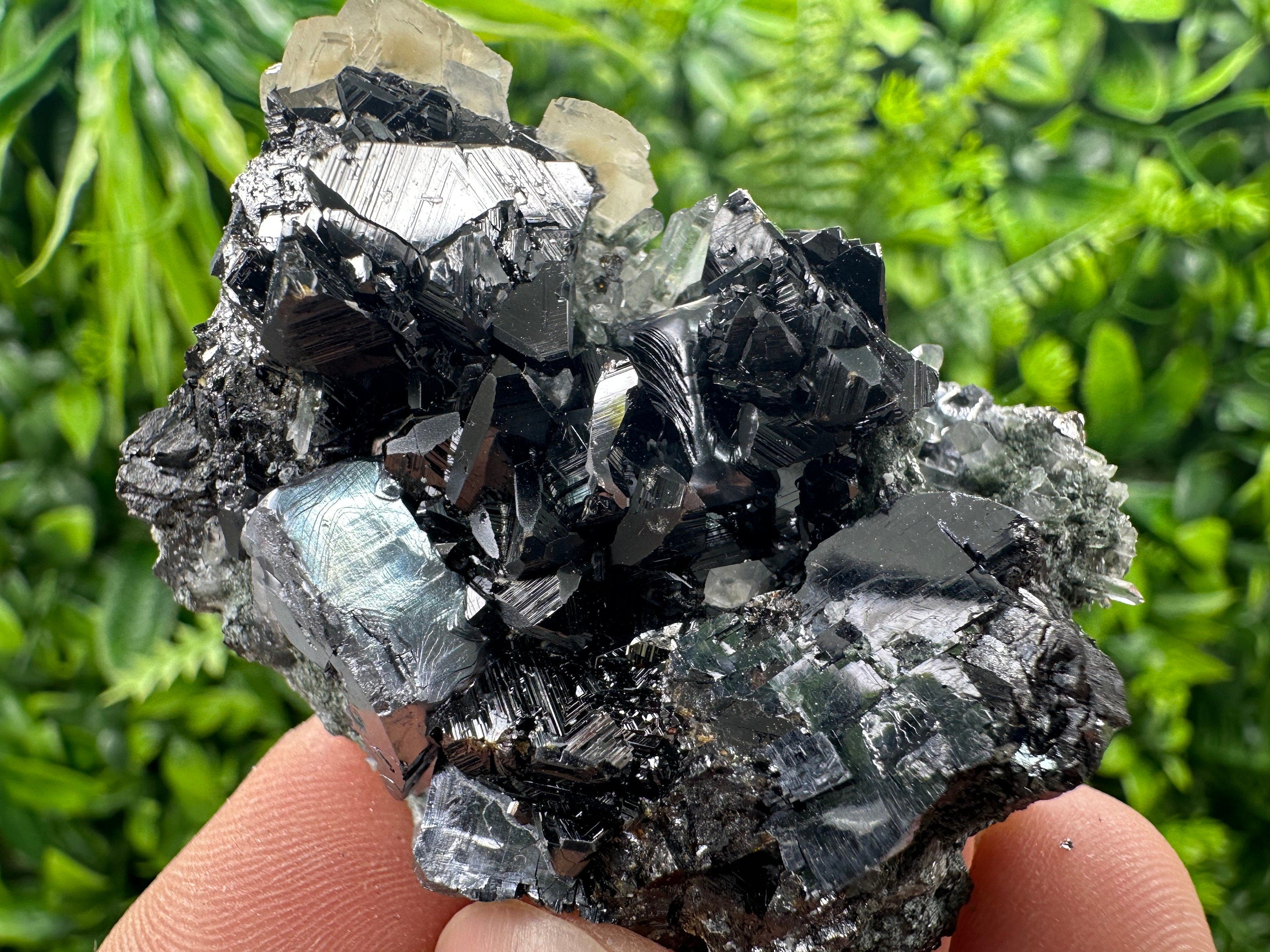Sphalerite Galena Calcite Cluster, Borieva Mine Mineral Specimen