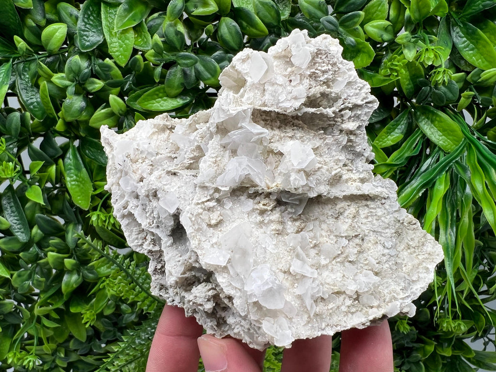 Calcite on Chalcedony Mineral Specimen, Bulgaria