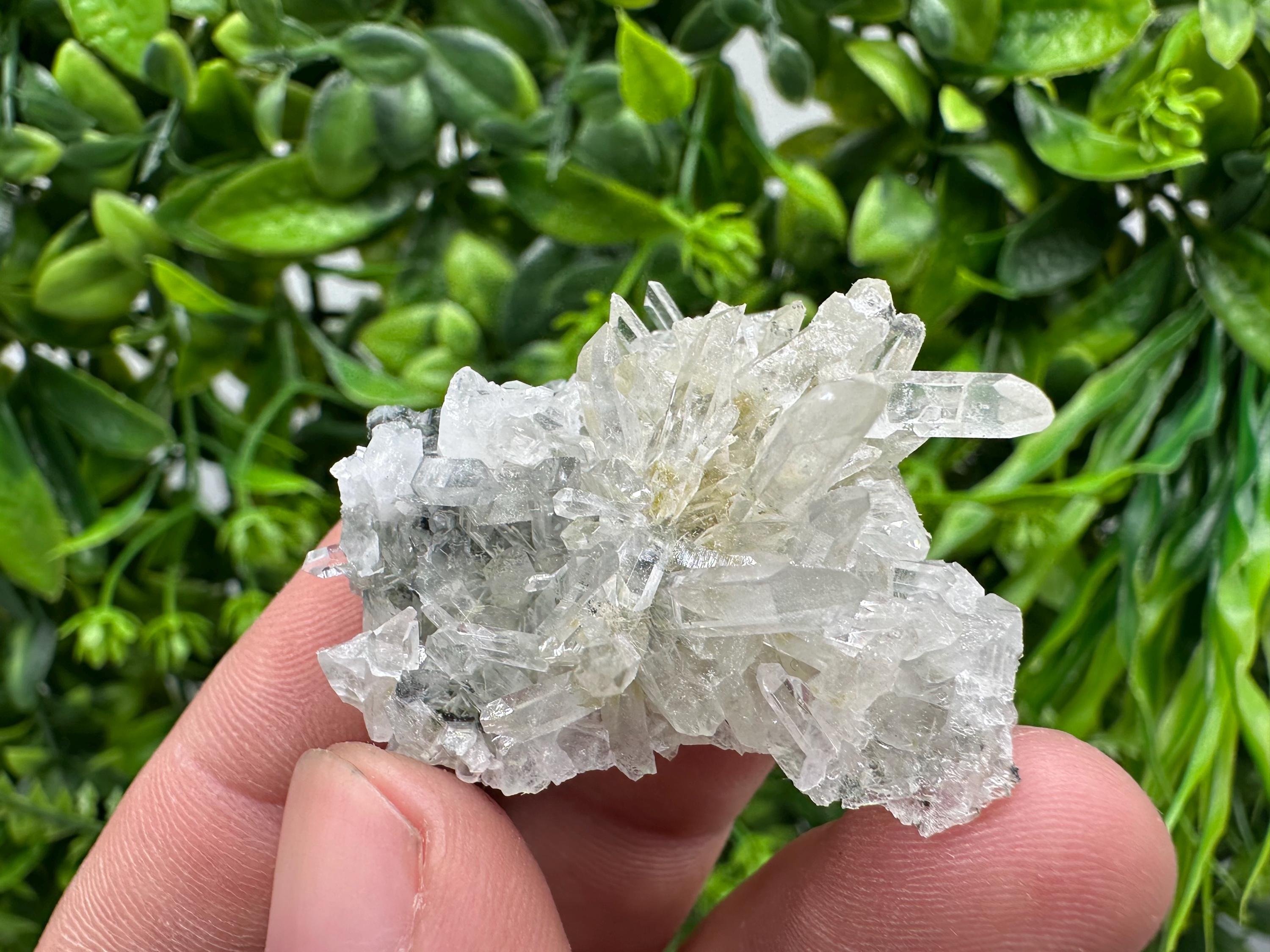 Transparent Quartz on Chlorite Matrix, Borieva Mine Mineral Specimen