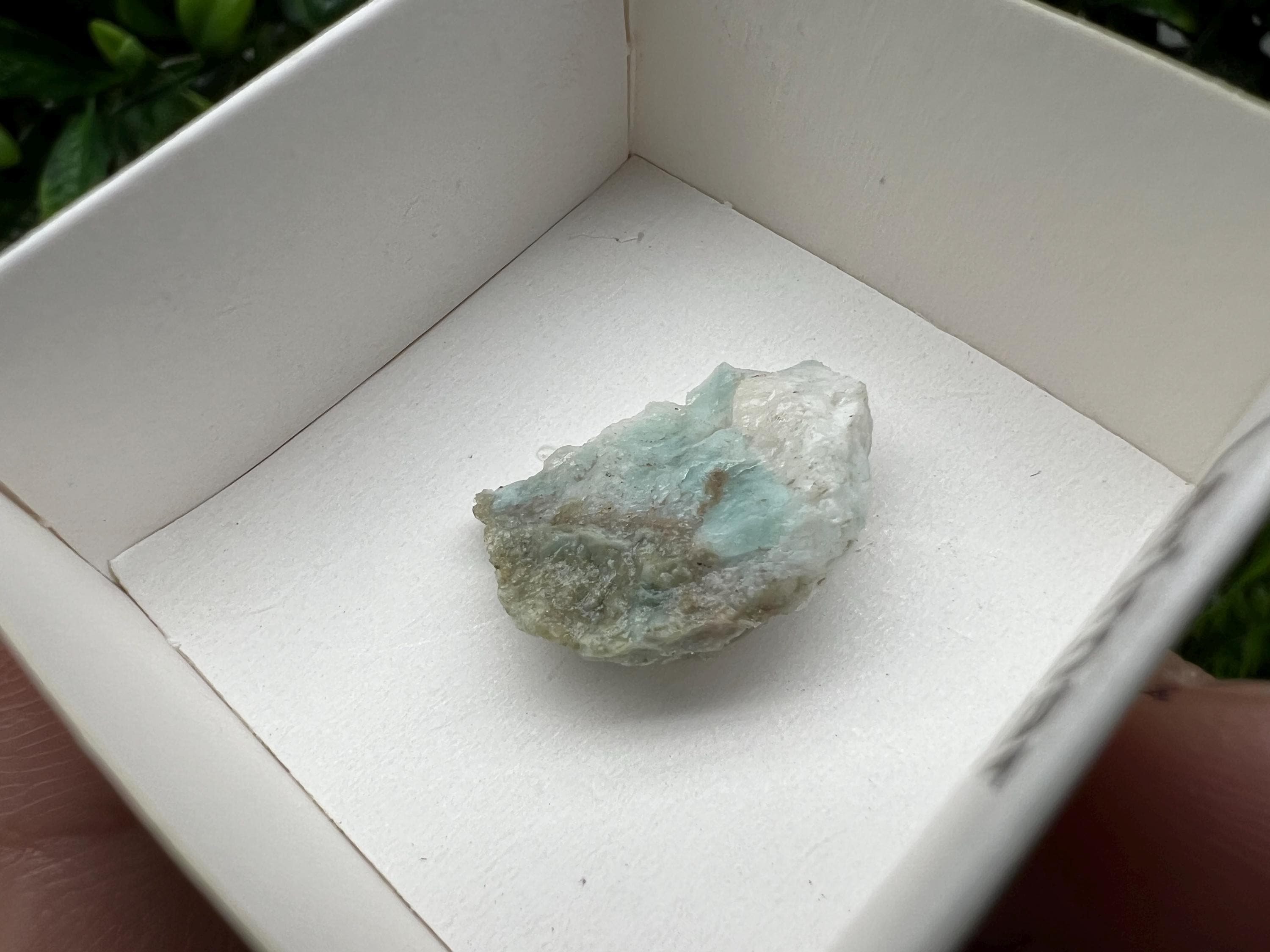 Rare Raw Larimar Specimen: Dom. Rep. Mineral Collection (25/20mm)
