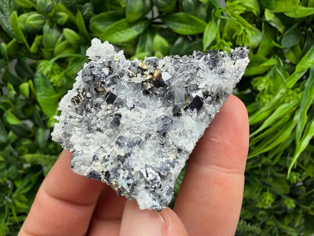 Pyrite Sphalerite Quartz Calcite Mineral Specimen, Krushev dol Mine