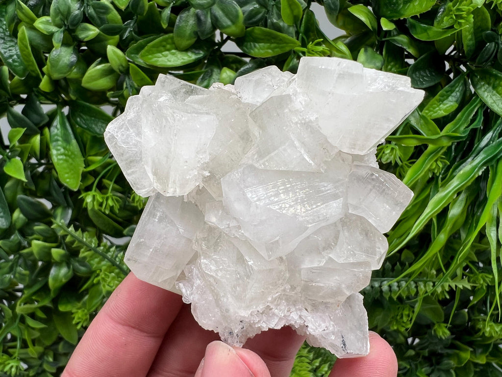 Transparent Apophyllite on Chalcedony, India Mineral Specimen