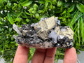 Aesthetic Natural shiny Galena whit Siderite and Quartz from 9 th September mine,Bulgaria,collection specimen,rare galena,Galena cluster