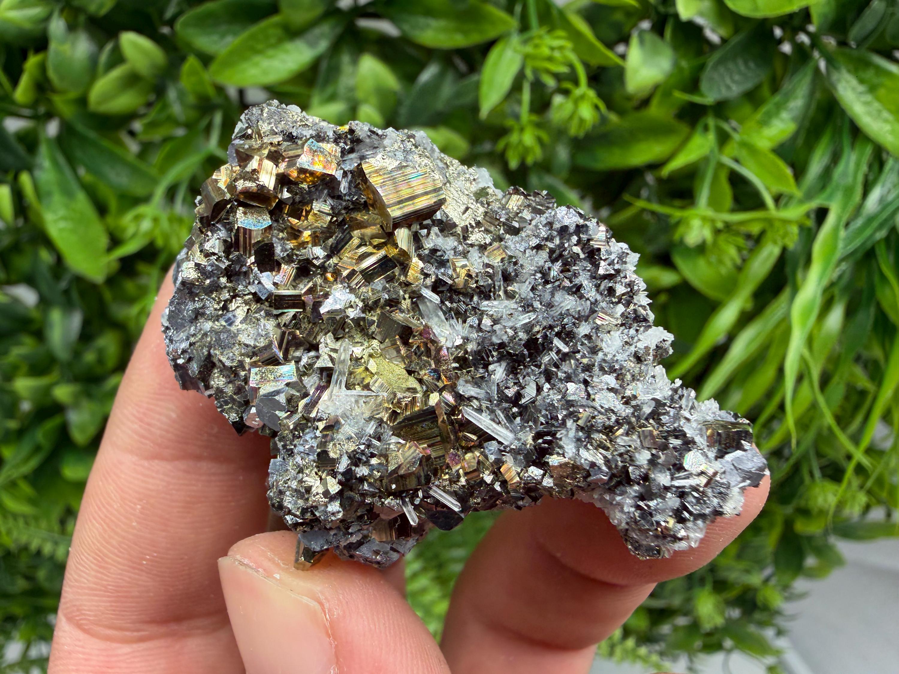 Pyrite Sphalerite Quartz  Mineral Specimen, Krushev dol Mine