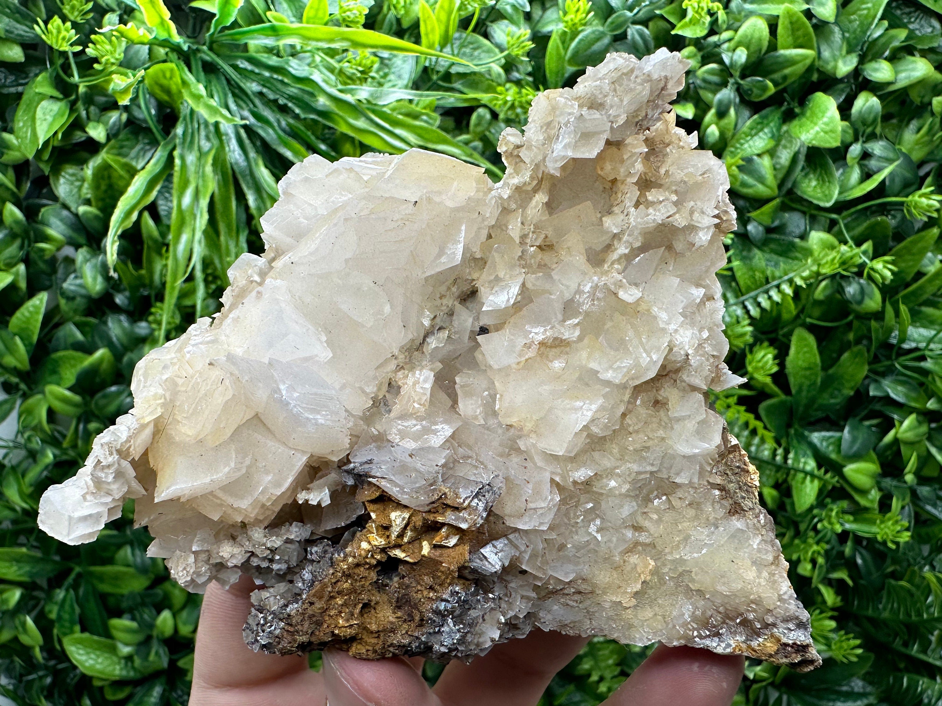 Calcite with Iron Oxide: Natural Mineral Specimen, Bulgaria