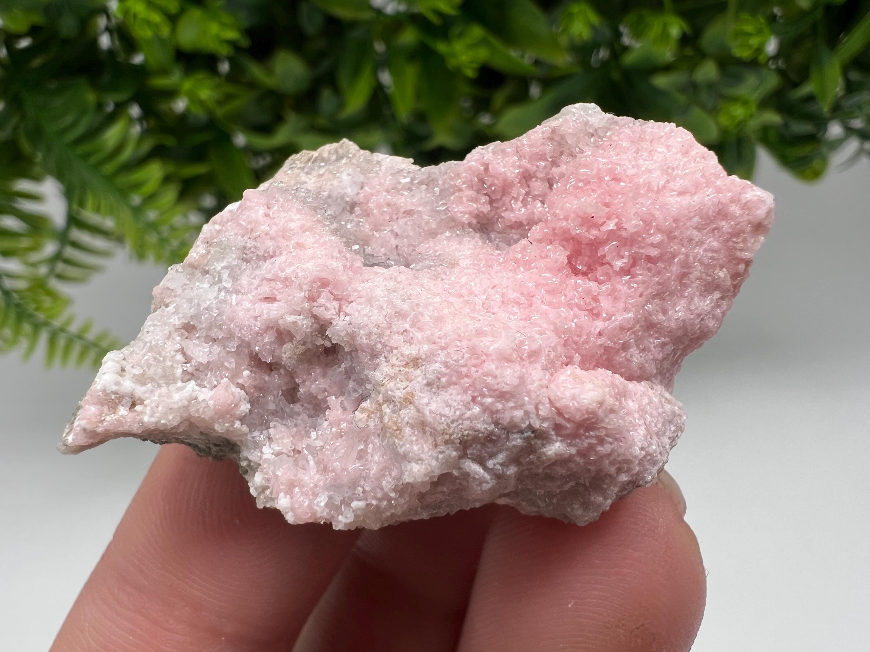 Rhodochrosite on Quartz, Starnica Mine, Bulgaria