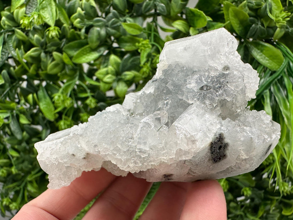 Apophyllite on Chalcedony Specimen: India Minerals, Crystal Collection