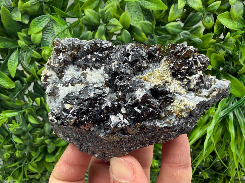 Sphalerite Cleiopfane on Quartz Mineral Specimen, Krushev Dol Mine, Bulgaria Home Decor Stone