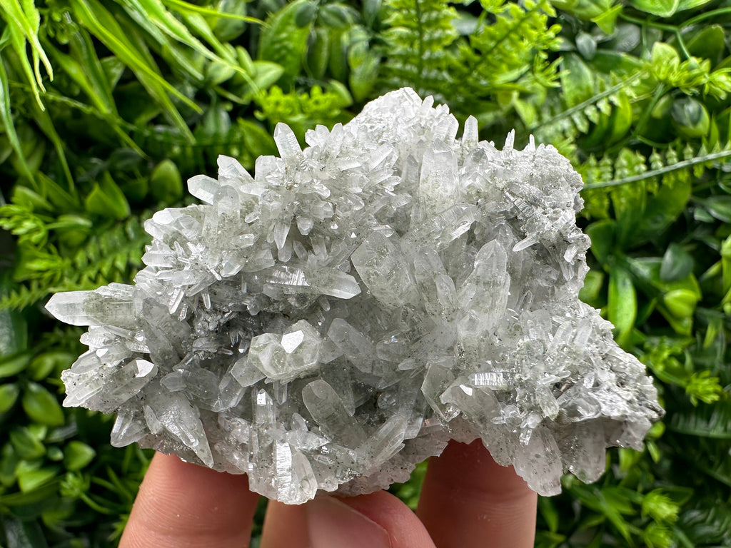 Chlorite Quartz Cluster, Borieva Mine Mineral Specimen, Bulgaria