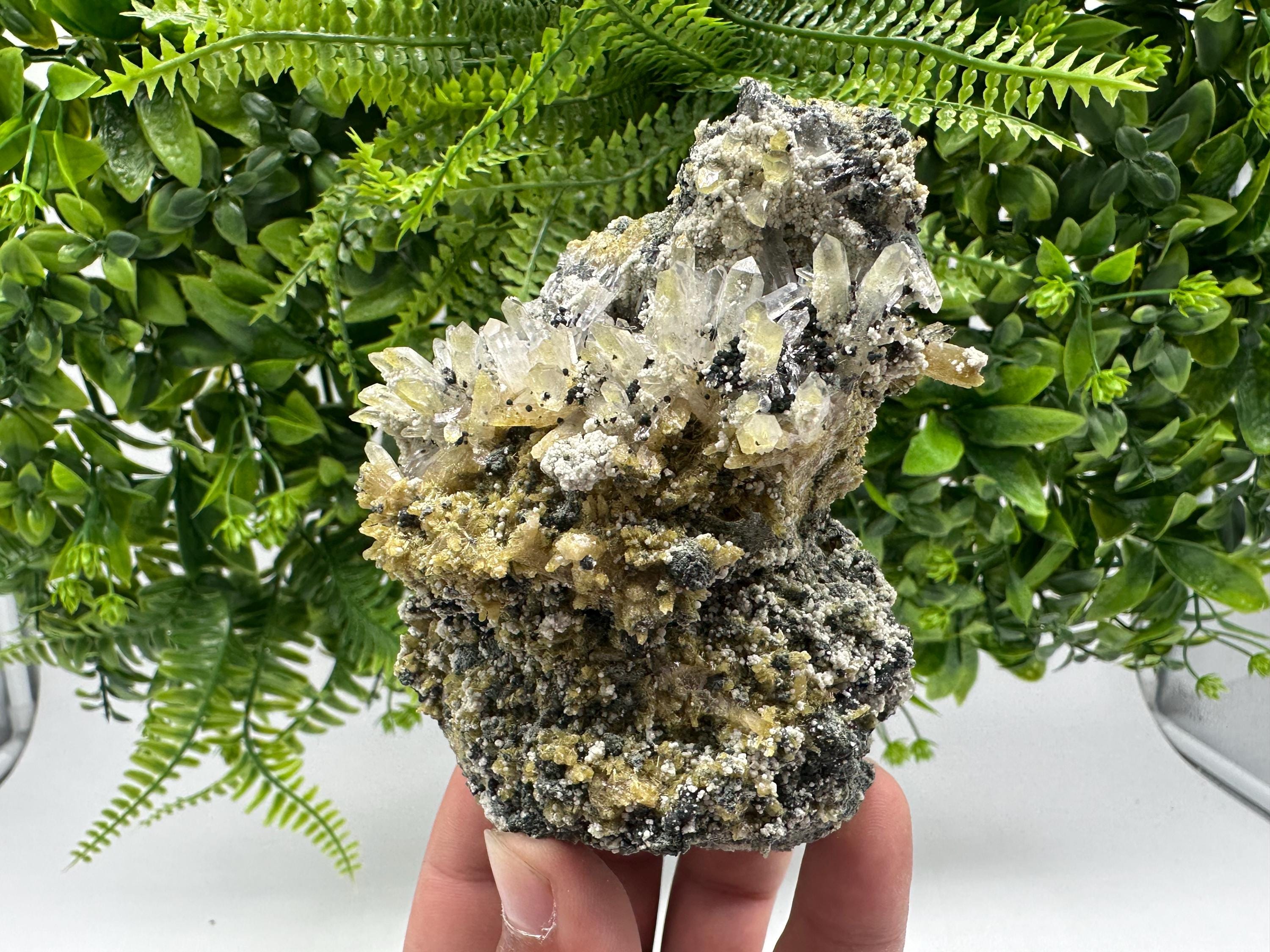 Chlorite Epidote Quartz Specimen: Borieva Mine, Bulgaria
