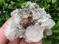 Wonderful Red Pyrite,Calcite on Quartz from Borieva mine,Madan,Bulgaria,natural,collectible mineral specimen,home decor stone,gift minerals