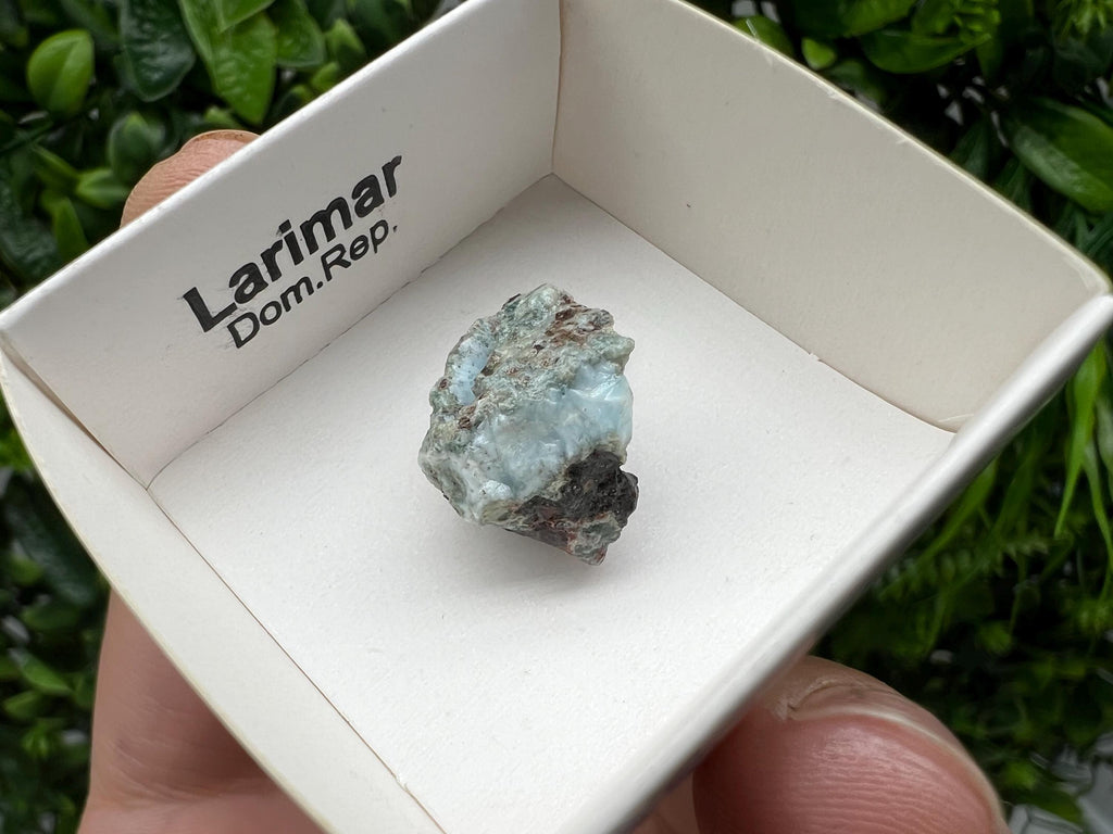 Rare Raw Larimar Specimen: Dominican Republic Crystal (20/15mm)