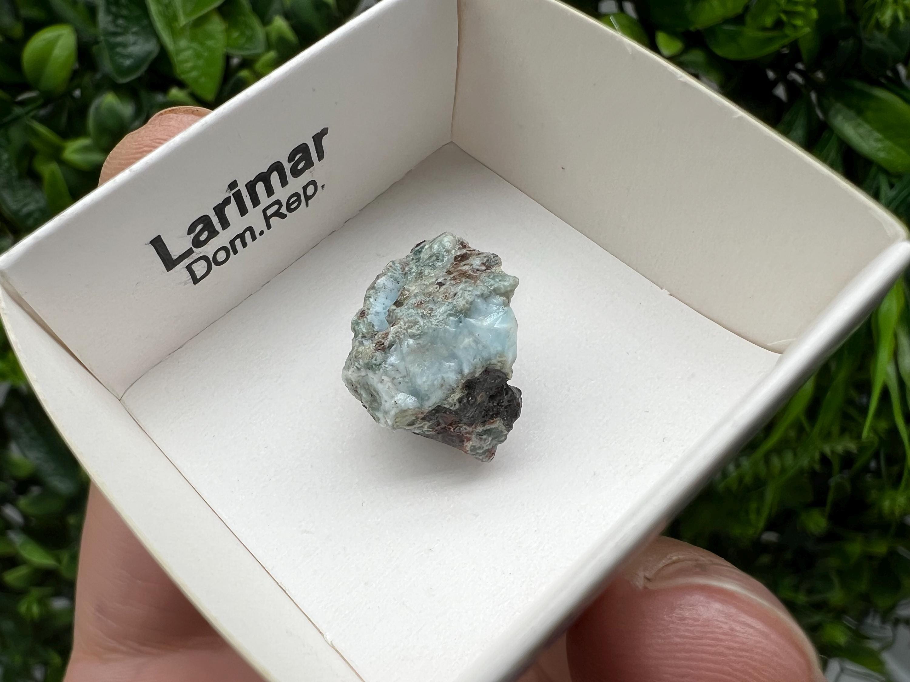 Rare Raw Larimar Specimen: Dominican Republic Crystal (20/15mm)