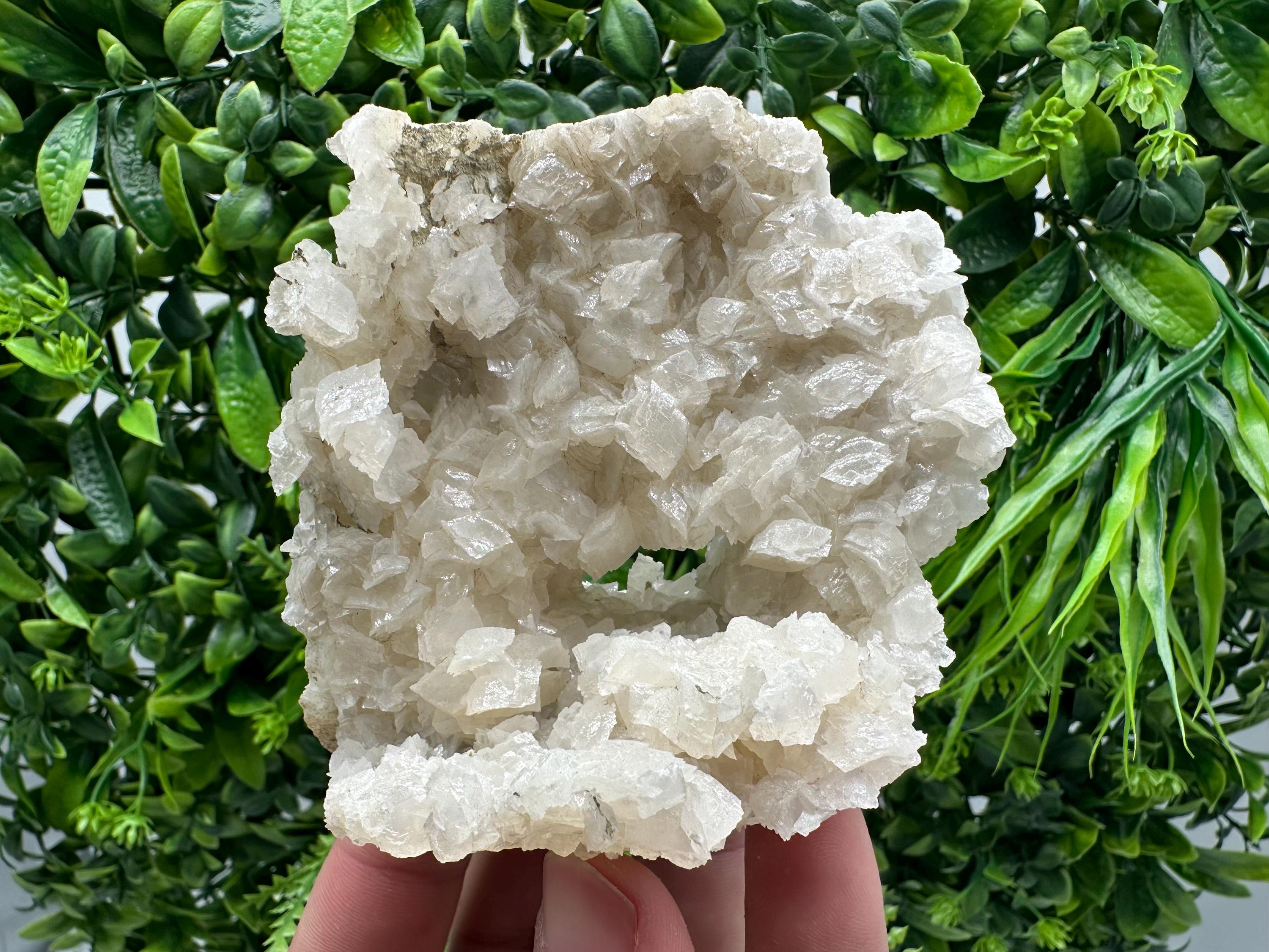 Fluorescent Mangano Calcite Specimen: Rhodopes Bulgaria Mineral Decor