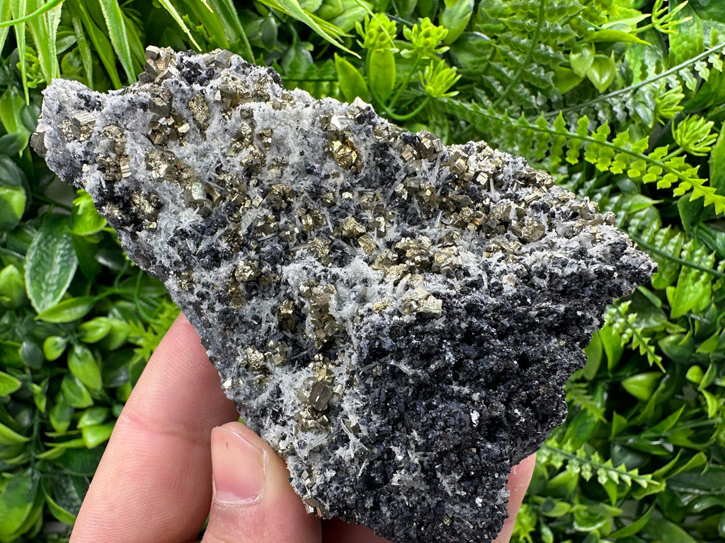 Pyrite Quartz Sphalerite Crystal Cluster, Borieva Mine Bulgaria