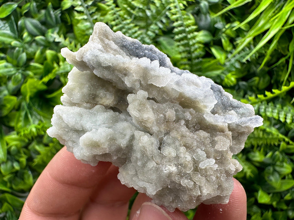 Blue Chalcedony Quartz with Chlorite Inclusions, Bulgaria Crystal Decor