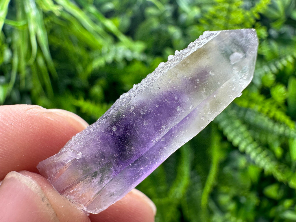 Amethyst Phantom Quartz Crystal with Chalcedony and Chlorite Inclusions
