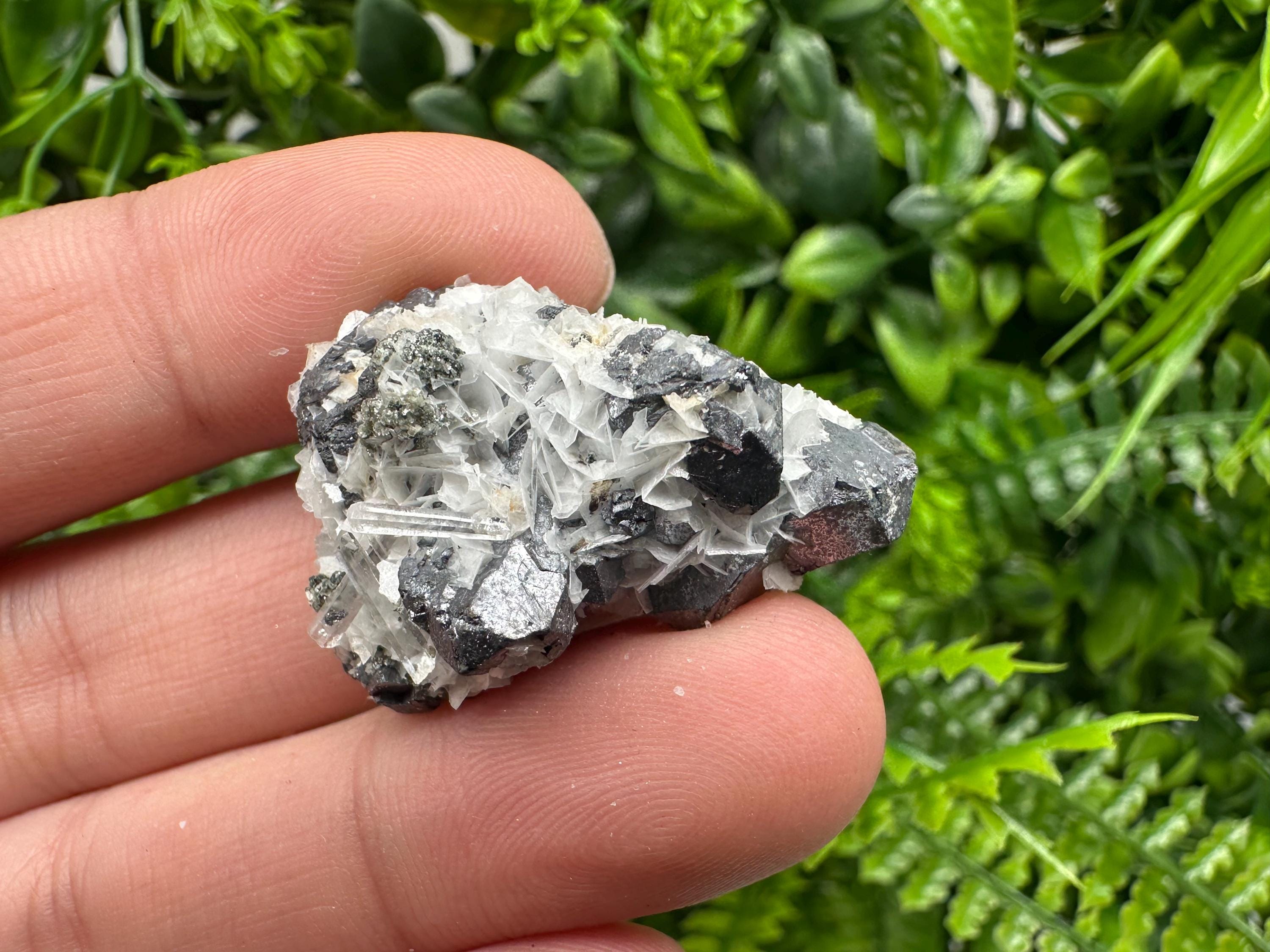 Galena Spinel with Quartz and Calcite, Borieva Mine Mineral Specimen
