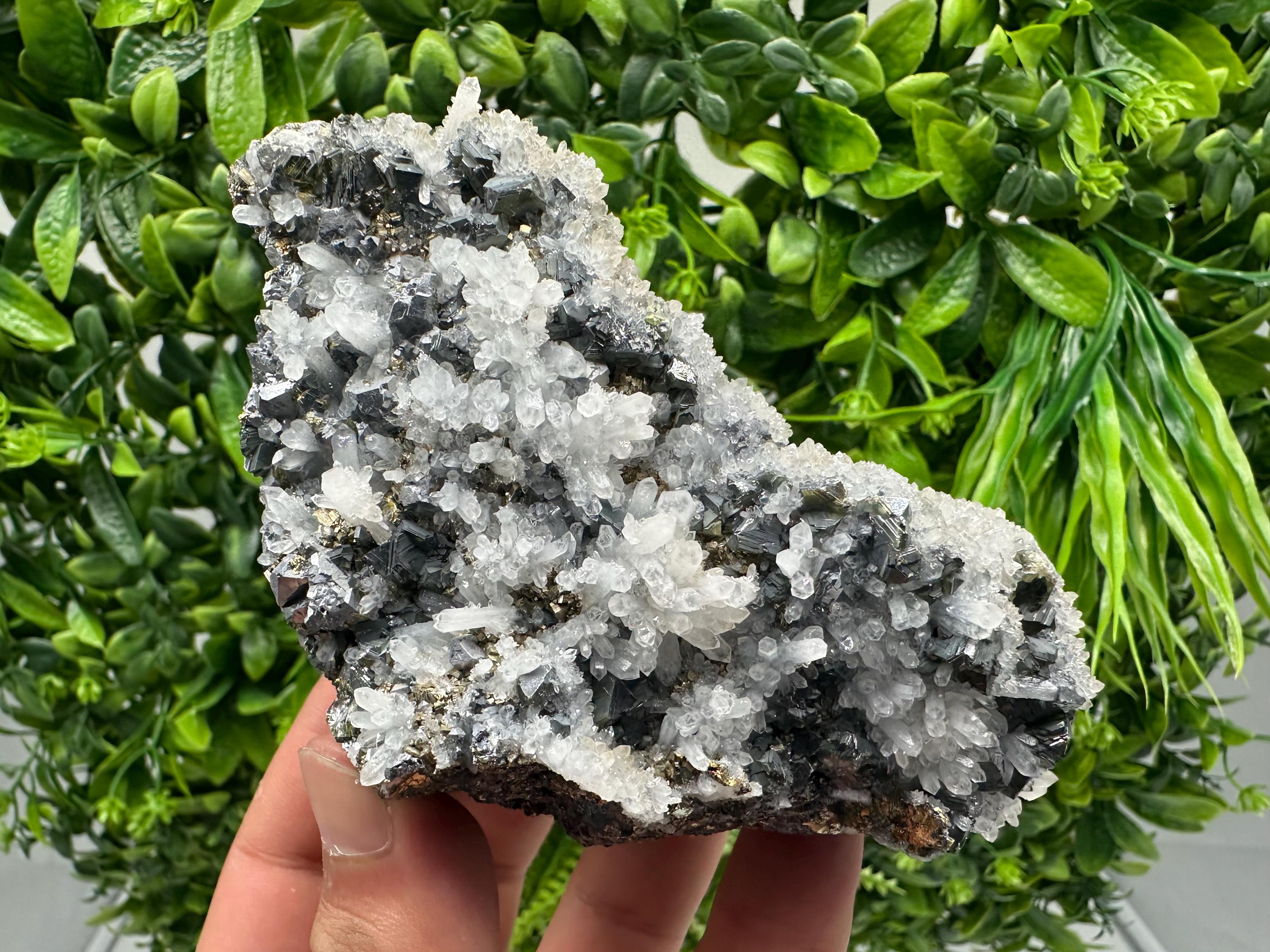 Rare Galena, Sphalerite, Pyrite Mineral Specimen: Krushev Dol Mine, Bulgaria