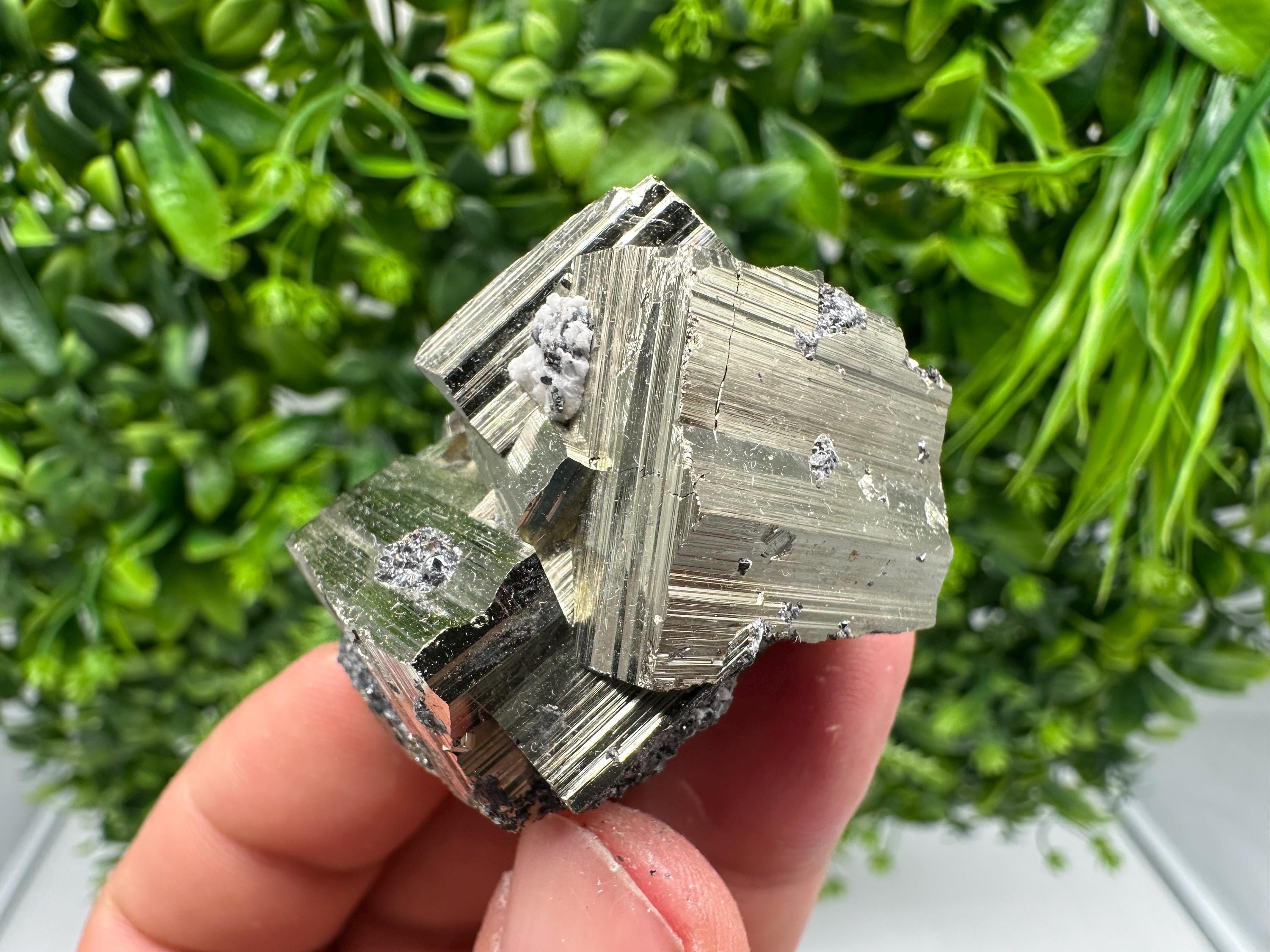 Wonderful Rainbow Pyrite whit Calcite,natural minerals souvenir Crystal,collection stone,rare minerals,home decor,Borieva Bulgaria