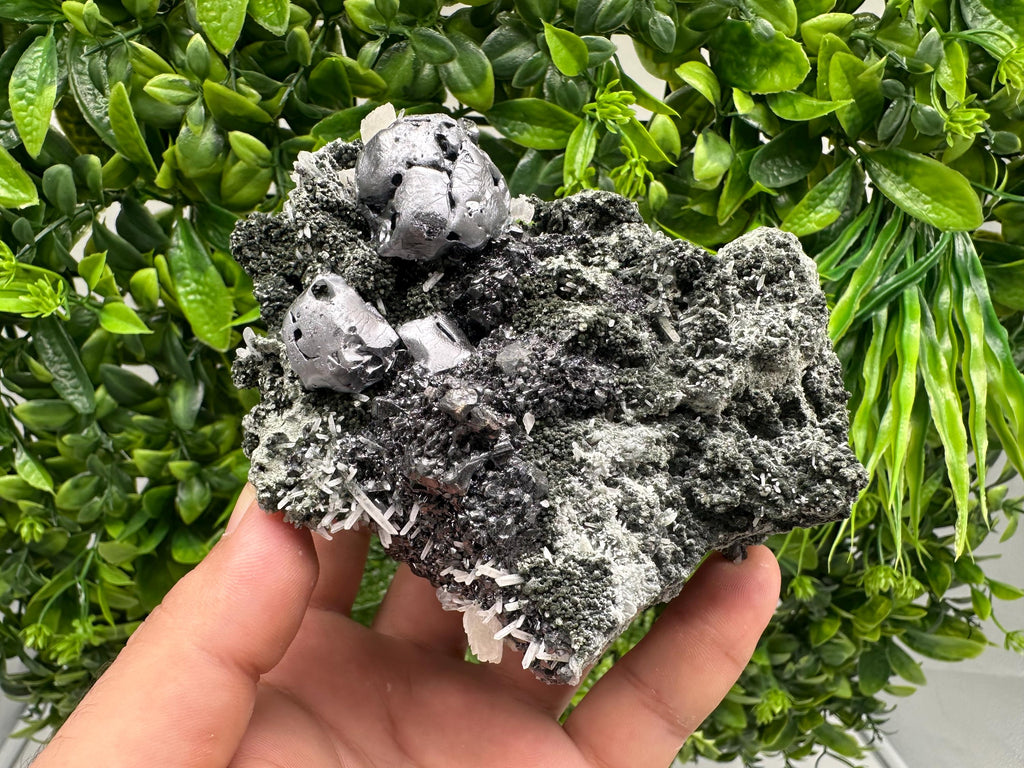 Galena Sphalerite Calcite on Quartz, Borieva Mine Bulgaria