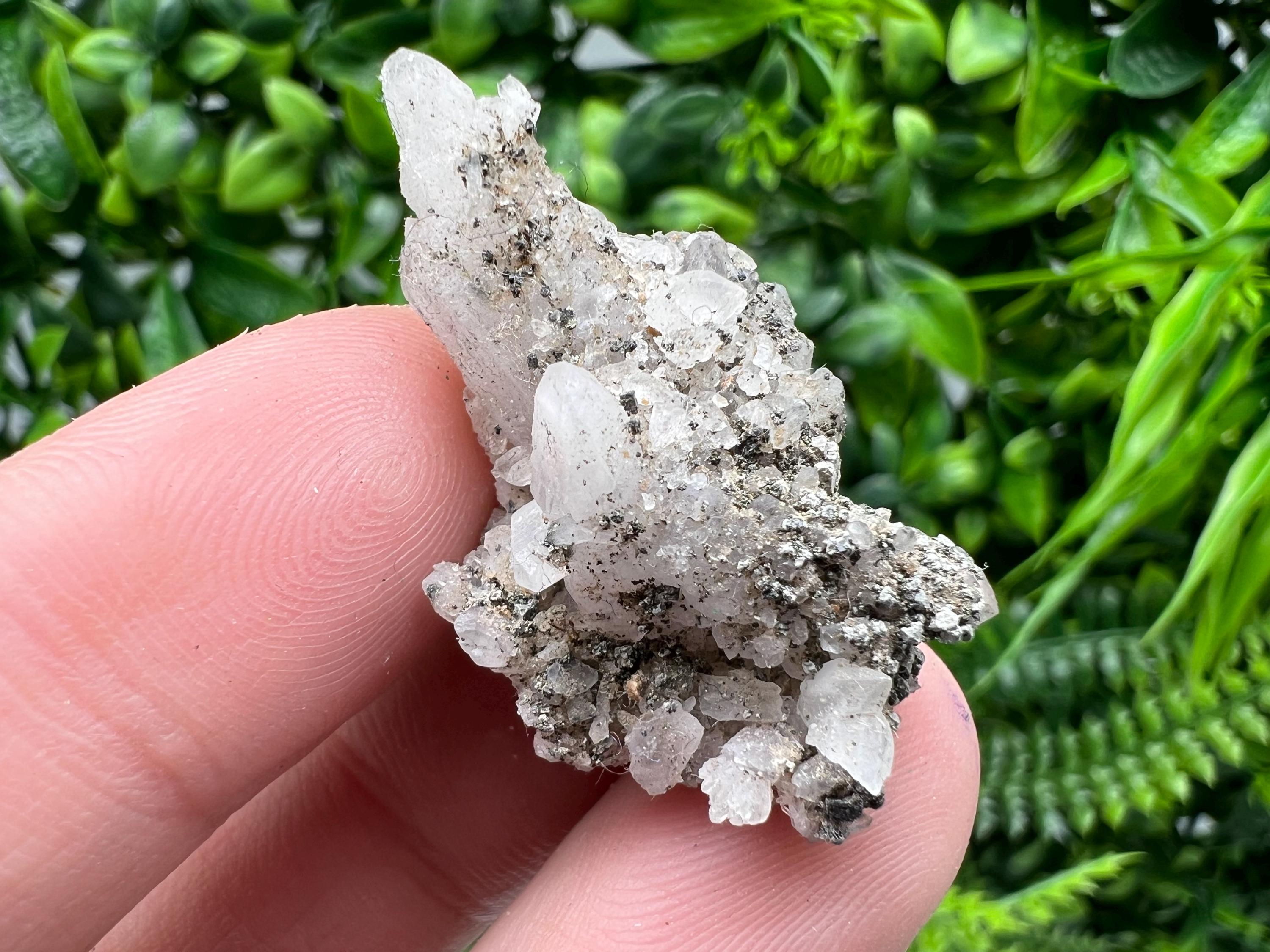 Lovely specimen Green Quartz inclusions Chlorite and Sphalerite/ Natural minerals/ Souvenir crystal gift minerals famous 9th September/Madan
