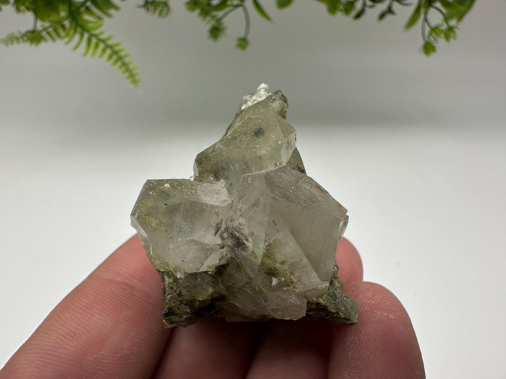 Rare Green Epidote Quartz Crystal Cluster - Eastern Anatolian Turkey
