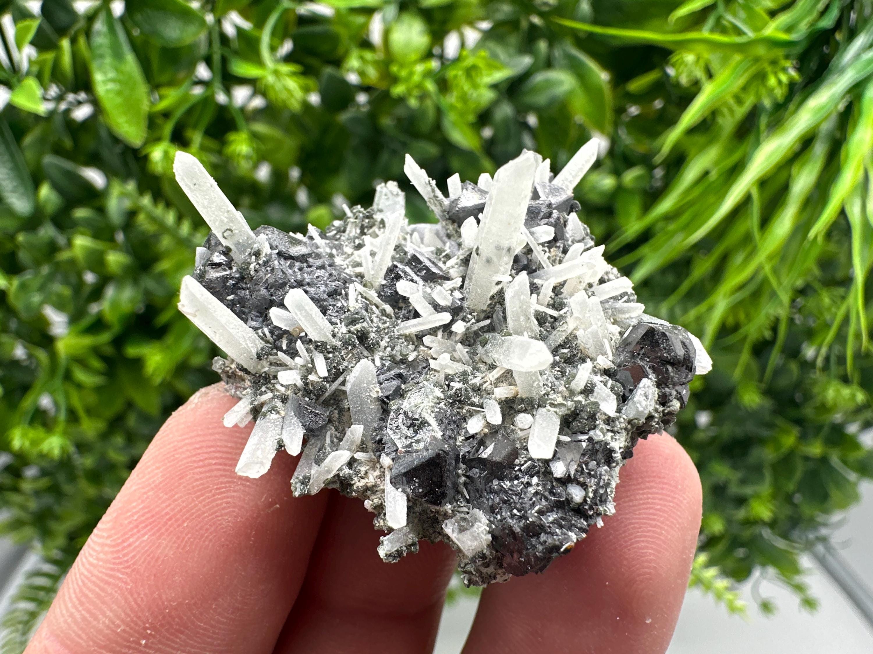 Wonderful Sphalerite on Quartz,From Borieva mine,Bulgaria,natural mineral,collection crystal,home decor stone,rare cluster,gift,souvenir