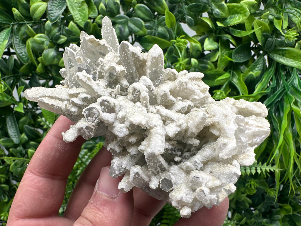 White Calcite Quartz Cluster, Krushev dol Mine, Bulgaria, Mineral Specimen