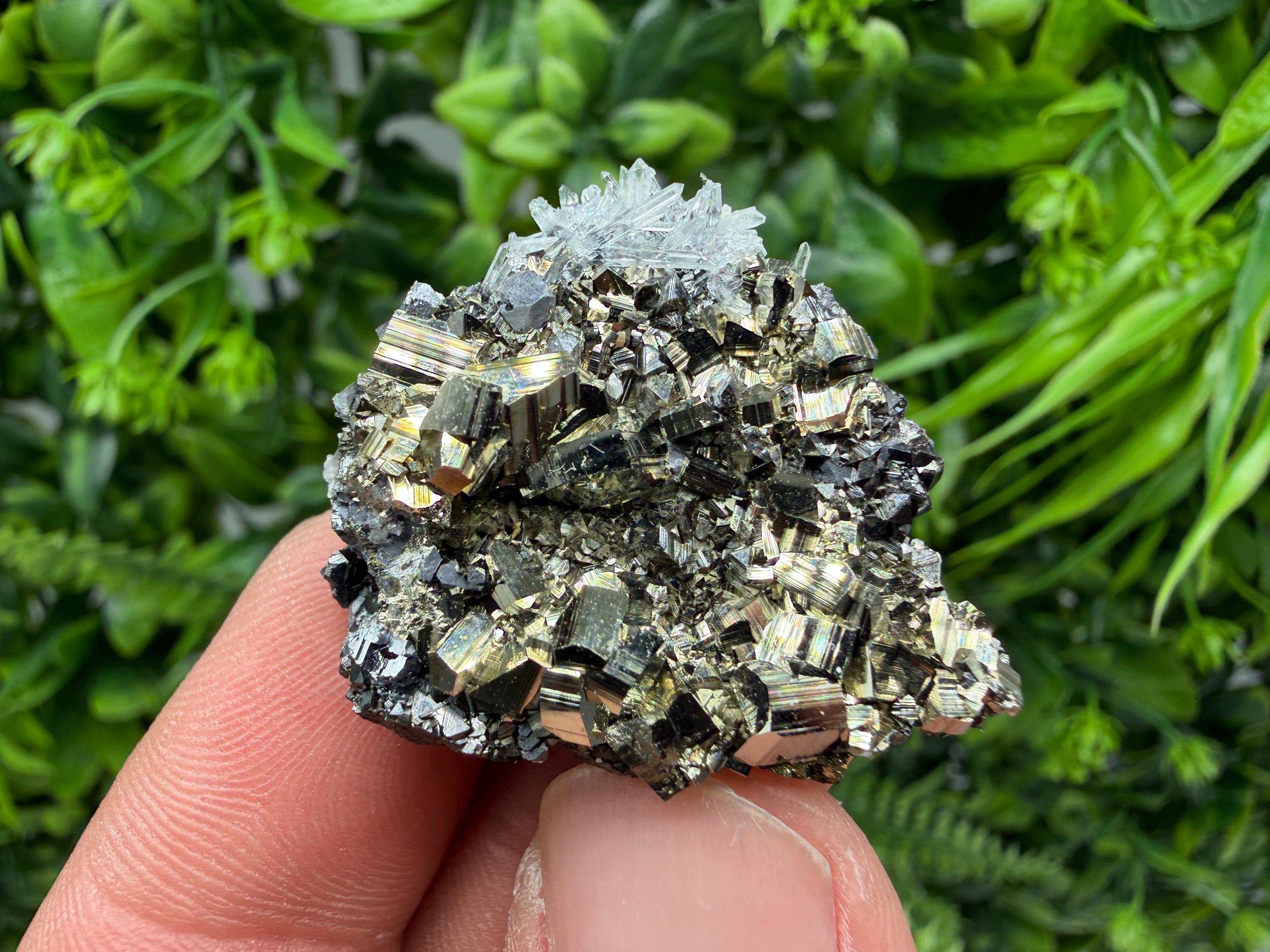 Pyrite Sphalerite Quartz Calcite Mineral Specimen, Krushev dol Mine