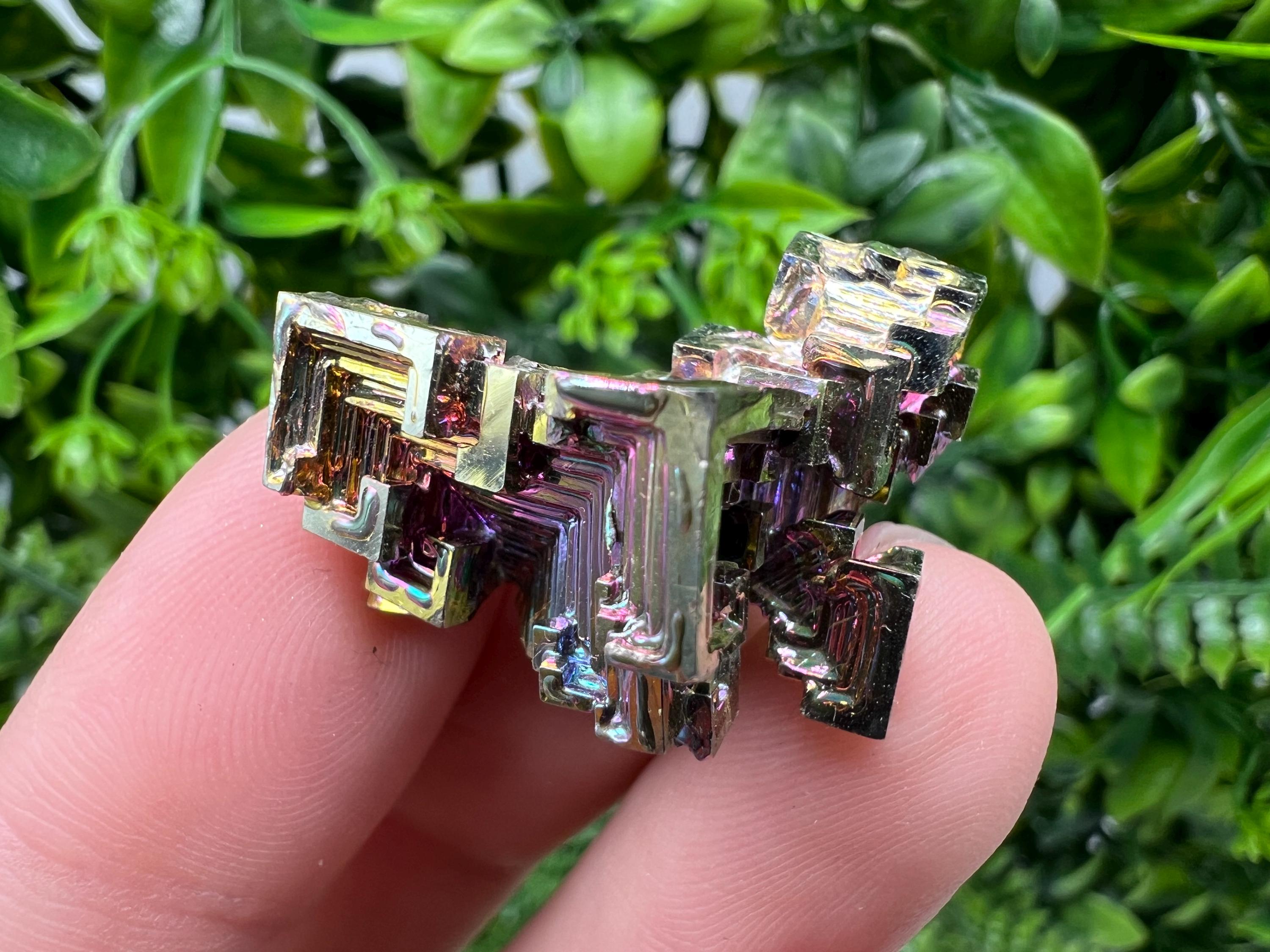 Rainbow Bismuth Crystal: Rare Gemstone Specimen, 16 grams